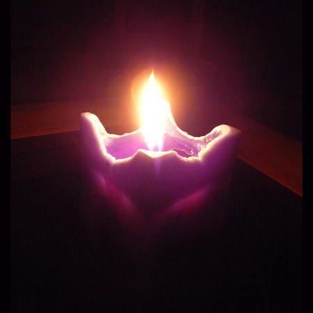 Flammenbild Kerzenbild 5 viereckige Designkerzen von Nordkerze